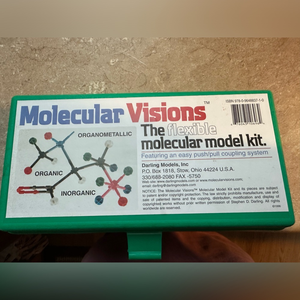 Molecular Visions Flexible Molecular Model Kit - Green Case